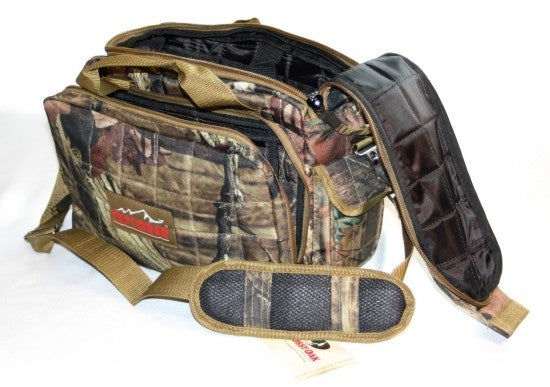 Mossy Oak Camo Range Bag Camera Bag with Khaki Trim