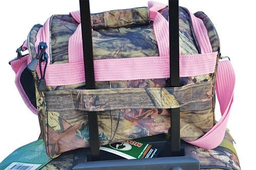 Ladies' Mossy Oak Infinity Duffel Carry-On Bag, 13 Inch with Pink Trim (MO14P)