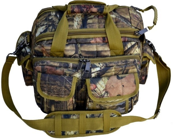 Mossy Oak Camo Range Bag Camera Bag with Khaki Trim