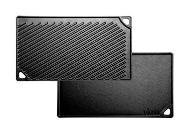 Lodge Double Play Grill Cast Iron Griddle, 16.75 by 9.5 Inch