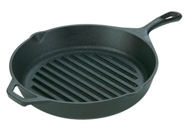 Lodge Round Cast Iron Grill Pan 10.25 Inch Diameter, 1 7/8 depth