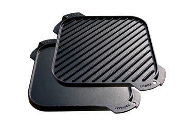 Lodge Single Burner Reversible Griddle, 10.5 Inch Square, 8 Pounds