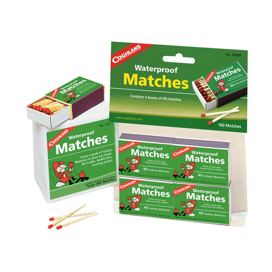 Waterproof Safety Matches, 4 Boxes
