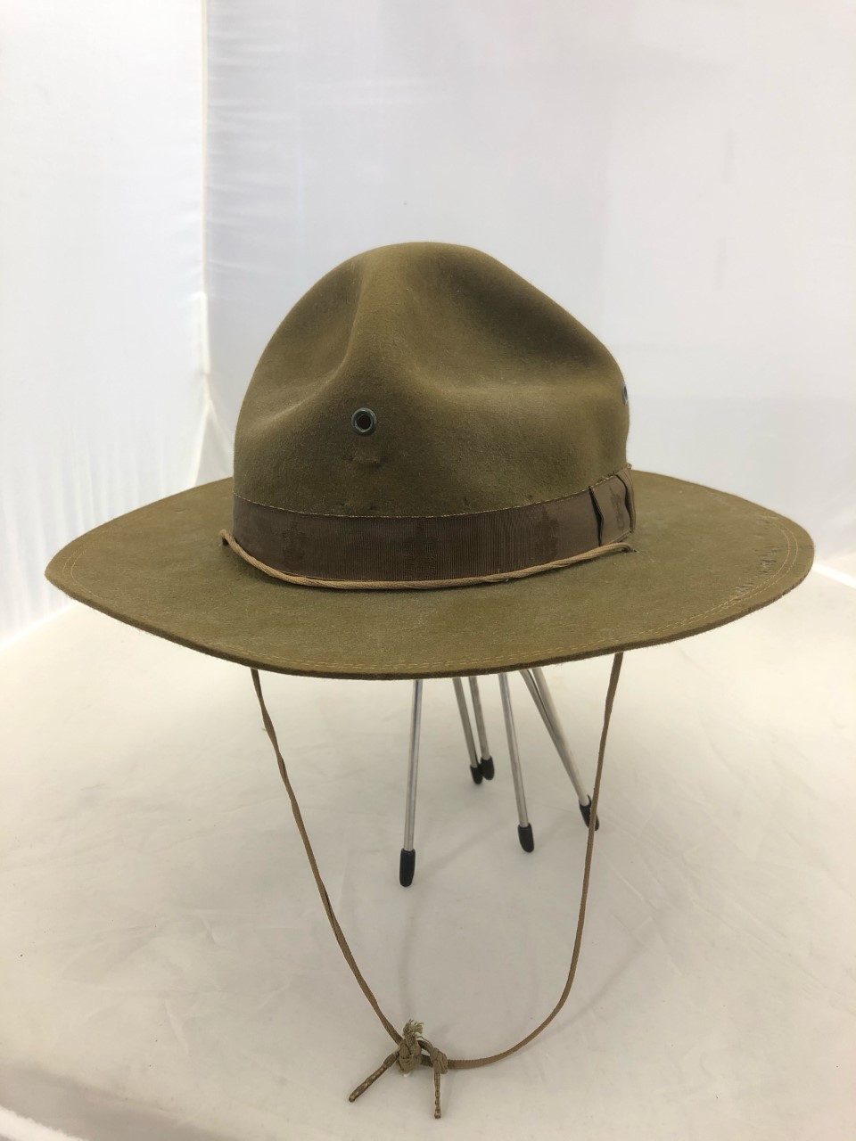 Vintage Boy Scout BSA Campaign Hat w/Hat Press Named
